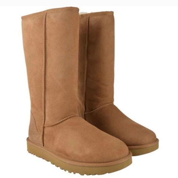 NWT UGG Kids' Classic Tall II Water Resistant Boots Size 13 little girl Chestnut - Picture 1 of 7